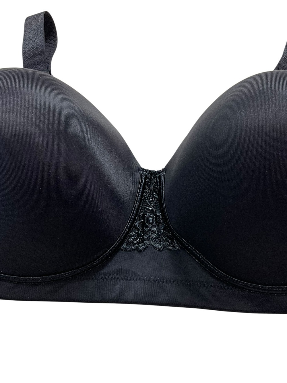 Vanity Fair Beauty Back Full Figure Wireless Bra 42D Black Smooth Back NWT - Picture 2 of 10